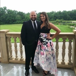 High-low floral gown